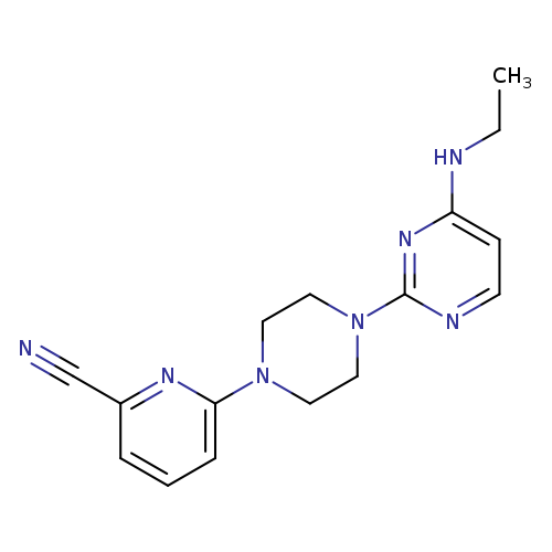 6-{4-[4-(ethylamino)pyrimidin-2-yl]piperazin-1-yl}pyridine-2-carbonitrile