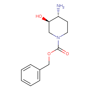 1-Piperidinecarboxylic acid, 4-amino-3-hydroxy-, phenylmethyl ester, (3R,4R)-rel-