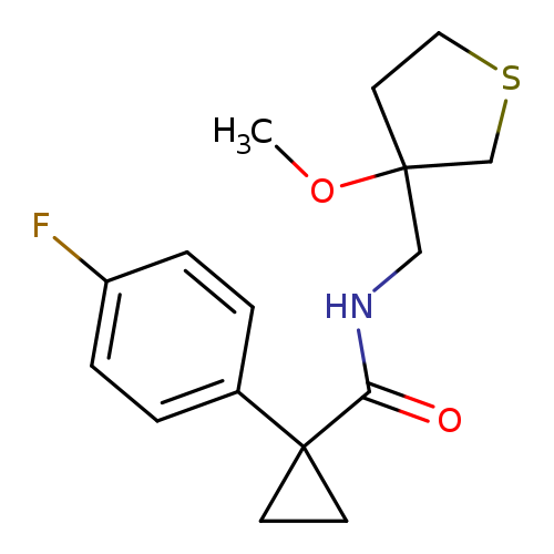 1-(4-fluorophenyl)-N-[(3-methoxythiolan-3-yl)methyl]cyclopropane-1-carboxamide