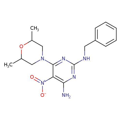 N2-benzyl-6-(2,6-dimethylmorpholin-4-yl)-5-nitropyrimidine-2,4-diamine