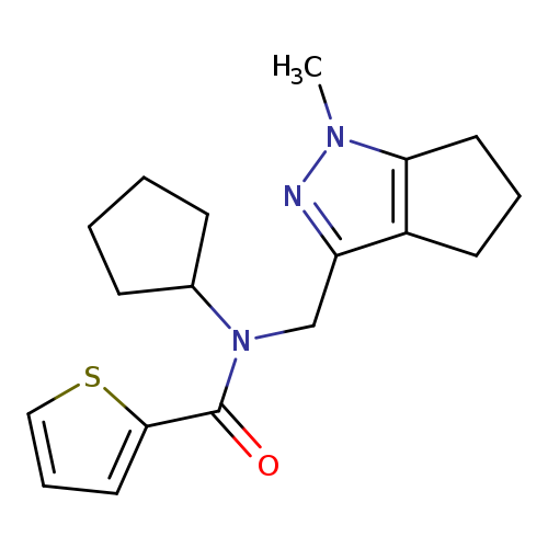 N-cyclopentyl-N-({1-methyl-1H,4H,5H,6H-cyclopenta[c]pyrazol-3-yl}methyl)thiophene-2-carboxamide