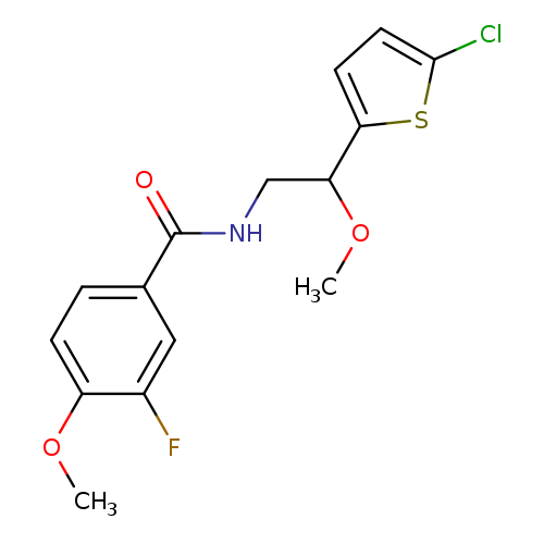 N-[2-(5-chlorothiophen-2-yl)-2-methoxyethyl]-3-fluoro-4-methoxybenzamide