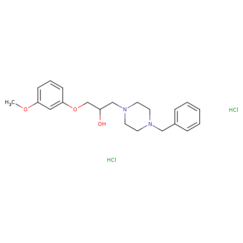 1-(4-benzylpiperazin-1-yl)-3-(3-methoxyphenoxy)propan-2-ol dihydrochloride