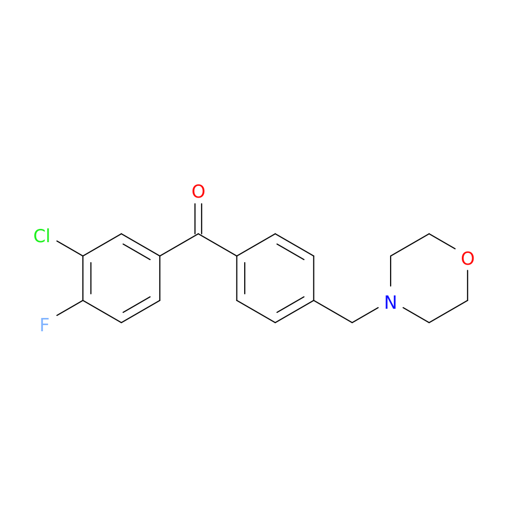 3-Chloro-4-fluoro-4'-morpholinomethyl benzophenone