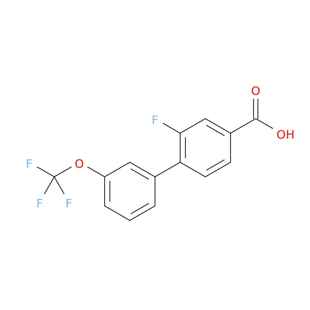 3-Fluoro-4-(3-trifluoromethoxyphenyl)benzoic acid