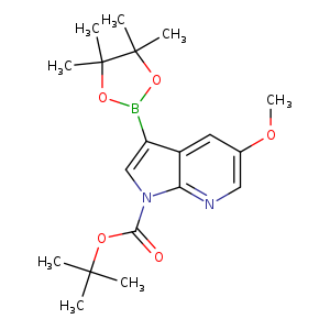 tert-Butyl 5-methoxy-3-(4,4,5,5-tetramethyl-1,3,2-dioxaborolan-2-yl)-1h-pyrrolo[2,3-b]pyridine-1-car