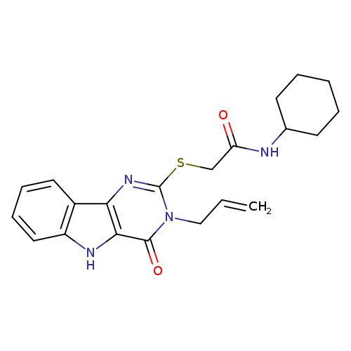 N-cyclohexyl-2-{[4-oxo-3-(prop-2-en-1-yl)-3H,4H,5H-pyrimido[5,4-b]indol-2-yl]sulfanyl}acetamide
