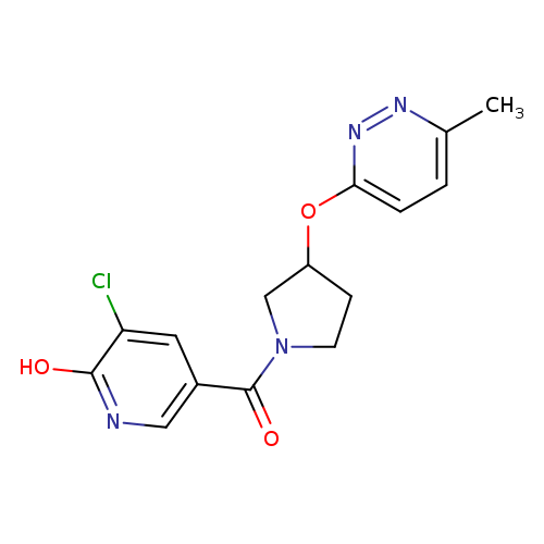 3-chloro-5-{3-[(6-methylpyridazin-3-yl)oxy]pyrrolidine-1-carbonyl}pyridin-2-ol