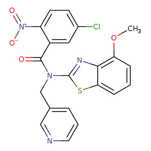 5-chloro-N-(4-methoxy-1,3-benzothiazol-2-yl)-2-nitro-N-[(pyridin-3-yl)methyl]benzamide