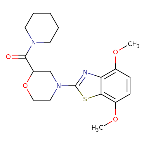 4,7-dimethoxy-2-[2-(piperidine-1-carbonyl)morpholin-4-yl]-1,3-benzothiazole