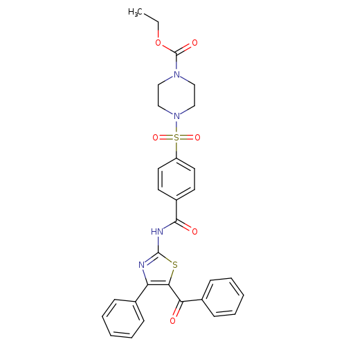 ethyl 4-{4-[(5-benzoyl-4-phenyl-1,3-thiazol-2-yl)carbamoyl]benzenesulfonyl}piperazine-1-carboxylate