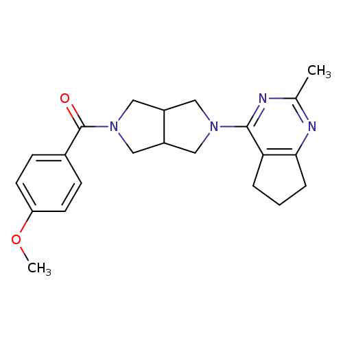 2-(4-methoxybenzoyl)-5-{2-methyl-5H,6H,7H-cyclopenta[d]pyrimidin-4-yl}-octahydropyrrolo[3,4-c]pyrrole