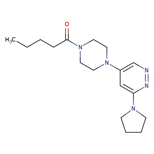 1-{4-[6-(pyrrolidin-1-yl)pyridazin-4-yl]piperazin-1-yl}pentan-1-one