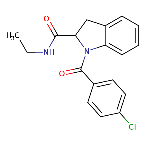 1-(4-chlorobenzoyl)-N-ethyl-2,3-dihydro-1H-indole-2-carboxamide