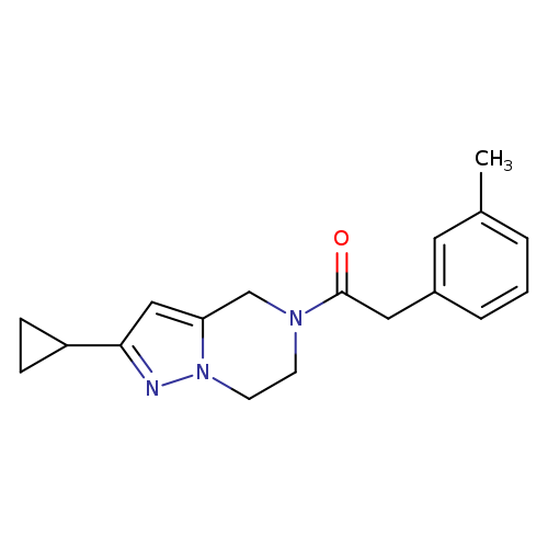 1-{2-cyclopropyl-4H,5H,6H,7H-pyrazolo[1,5-a]pyrazin-5-yl}-2-(3-methylphenyl)ethan-1-one