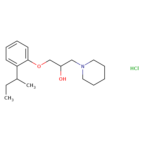 1-[2-(butan-2-yl)phenoxy]-3-(piperidin-1-yl)propan-2-ol hydrochloride