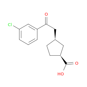 cis-3-[2-(3-Chlorophenyl)-2-oxoethyl]cyclopentane-1-carboxylic acid