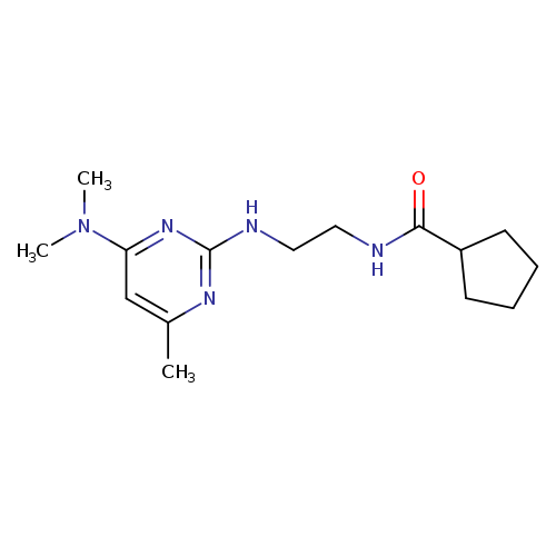 N-(2-{[4-(dimethylamino)-6-methylpyrimidin-2-yl]amino}ethyl)cyclopentanecarboxamide