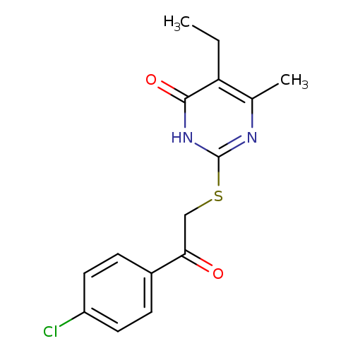 2-{[2-(4-chlorophenyl)-2-oxoethyl]sulfanyl}-5-ethyl-6-methyl-3,4-dihydropyrimidin-4-one