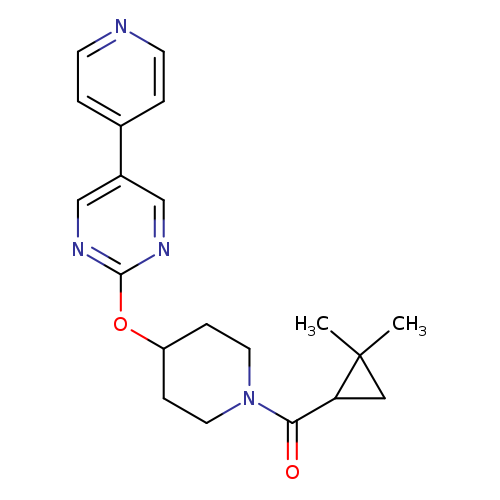 2-{[1-(2,2-dimethylcyclopropanecarbonyl)piperidin-4-yl]oxy}-5-(pyridin-4-yl)pyrimidine
