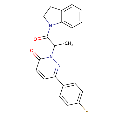 2-[1-(2,3-dihydro-1H-indol-1-yl)-1-oxopropan-2-yl]-6-(4-fluorophenyl)-2,3-dihydropyridazin-3-one