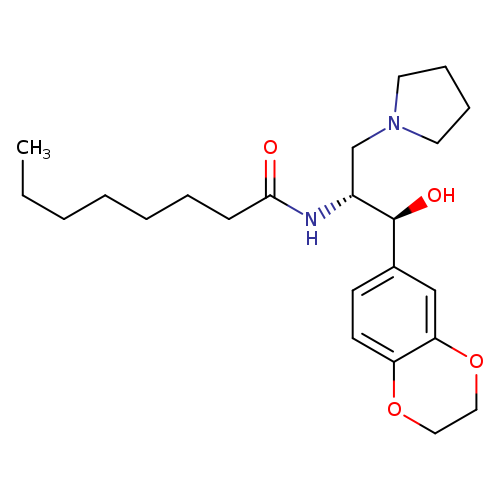 N-[(1R,2S)-2-(2,3-Dihydro-1,4-benzodioxin-6-yl)-2-hydroxy-1-(1-pyrrolidinylmethyl)ethyl]-octanamide