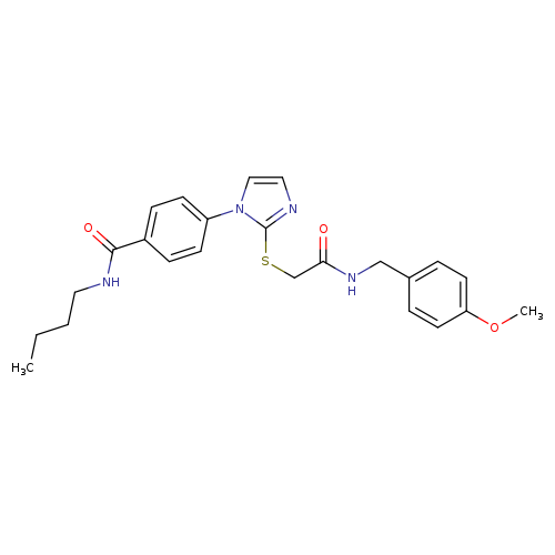 N-butyl-4-{2-[({[(4-methoxyphenyl)methyl]carbamoyl}methyl)sulfanyl]-1H-imidazol-1-yl}benzamide