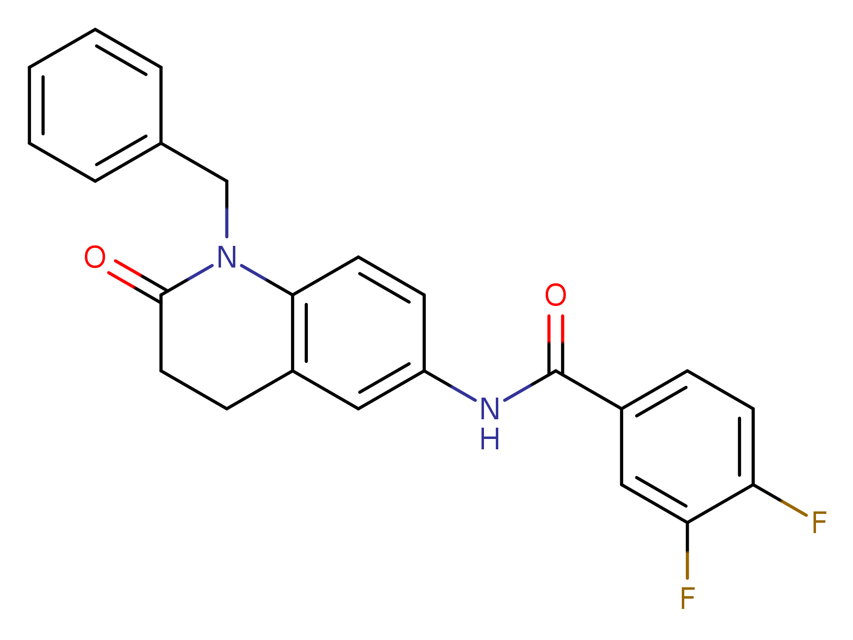 N-(1-benzyl-2-oxo-1,2,3,4-tetrahydroquinolin-6-yl)-3,4-difluorobenzamide