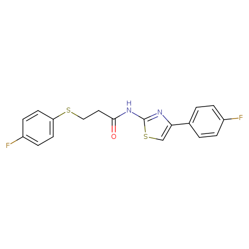 N-[4-(4-fluorophenyl)-1,3-thiazol-2-yl]-3-[(4-fluorophenyl)sulfanyl]propanamide