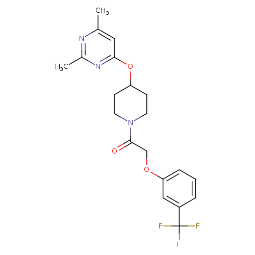 1-{4-[(2,6-dimethylpyrimidin-4-yl)oxy]piperidin-1-yl}-2-[3-(trifluoromethyl)phenoxy]ethan-1-one