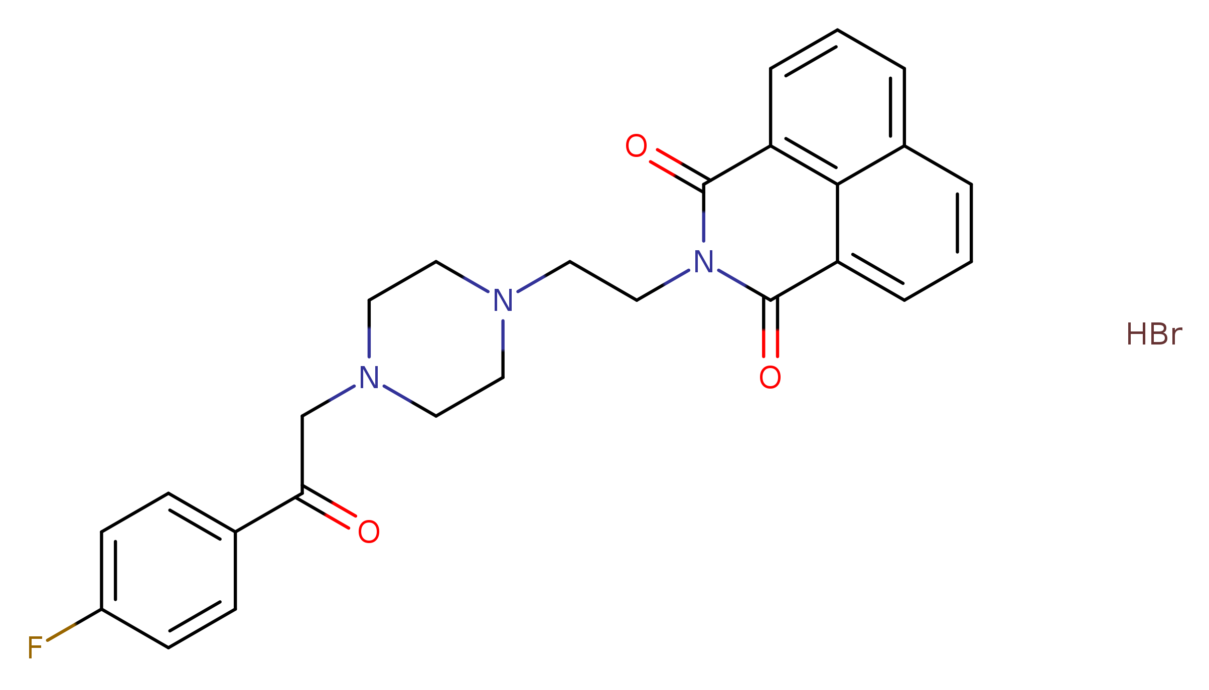 3-(2-{4-[2-(4-fluorophenyl)-2-oxoethyl]piperazin-1-yl}ethyl)-3-azatricyclo[7.3.1.0^{5,13}]trideca-1(12),5,7,9(13),10-pentaene-2,4-dione hydrobromide