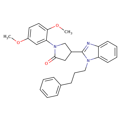 1-(2,5-dimethoxyphenyl)-4-[1-(3-phenylpropyl)-1H-1,3-benzodiazol-2-yl]pyrrolidin-2-one