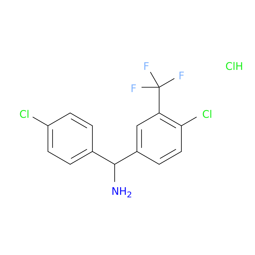 [4-chloro-3-(trifluoromethyl)phenyl](4-chlorophenyl)methanamine hydrochloride