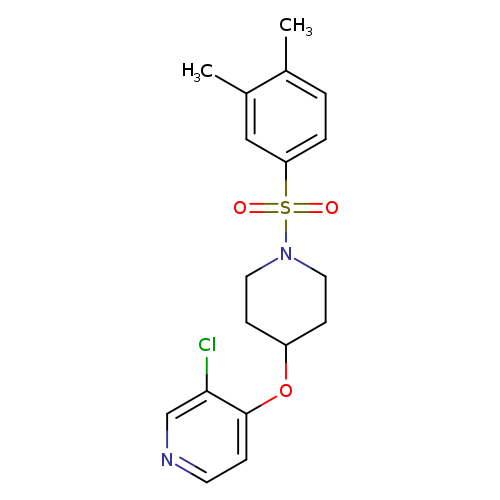 3-chloro-4-{[1-(3,4-dimethylbenzenesulfonyl)piperidin-4-yl]oxy}pyridine