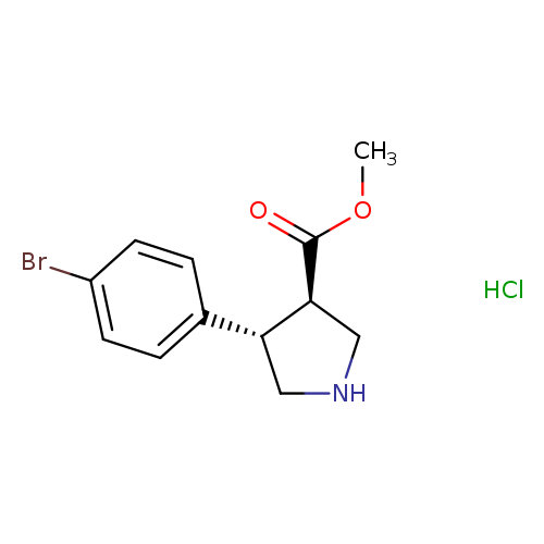 rel-methyl(3R,4S)-4-(4-bromophenyl)pyrrolidine-3-carboxylatehydrochloride
