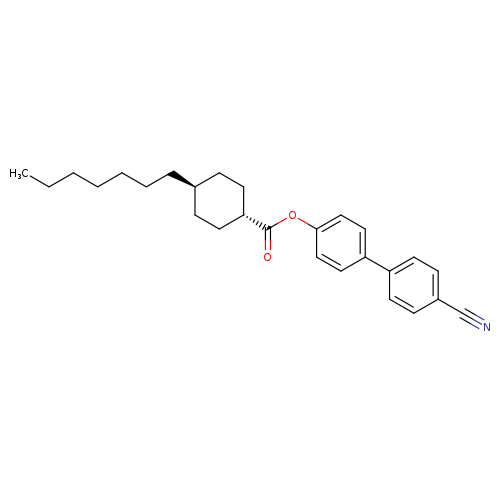 Cyclohexanecarboxylic acid, 4-heptyl-, 4'-cyano(1,1'-biphenyl)-4-ylester, trans-