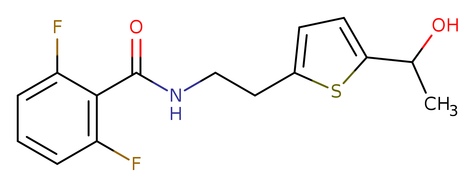 2,6-difluoro-N-{2-[5-(1-hydroxyethyl)thiophen-2-yl]ethyl}benzamide