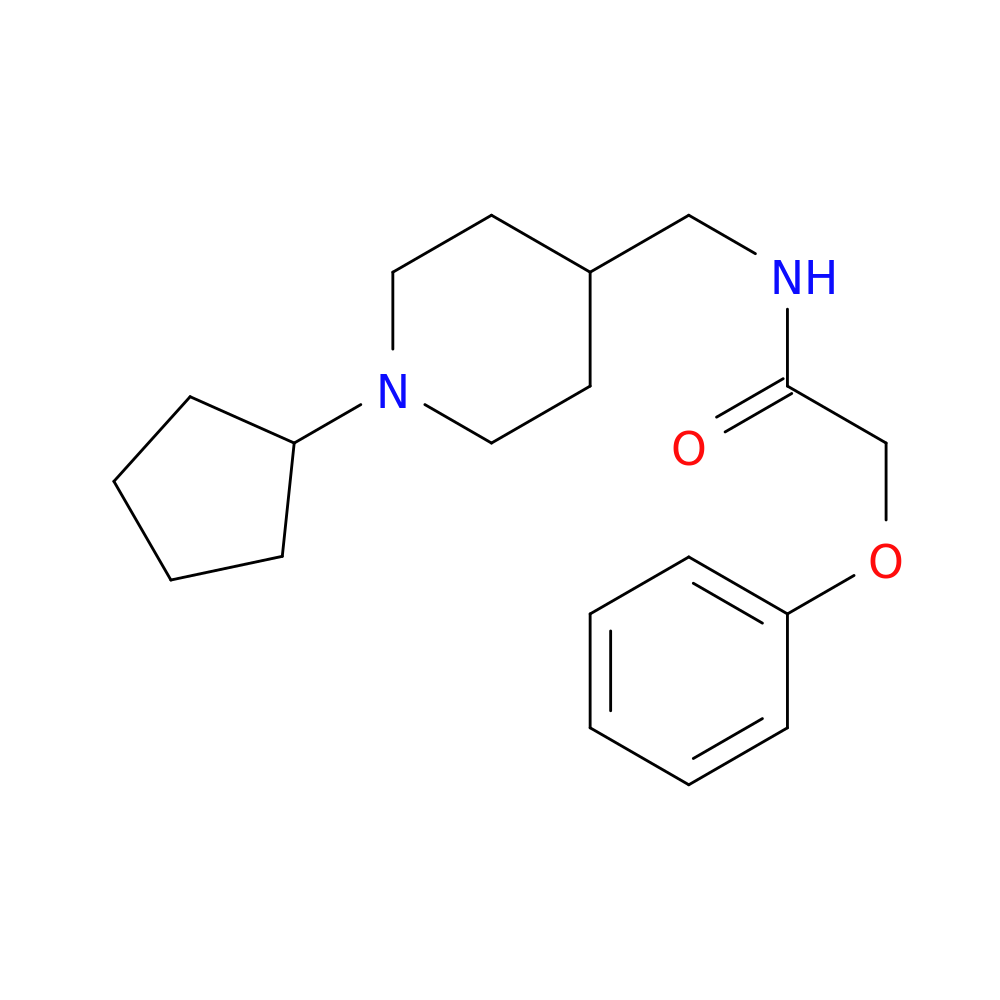 N-[(1-cyclopentylpiperidin-4-yl)methyl]-2-phenoxyacetamide