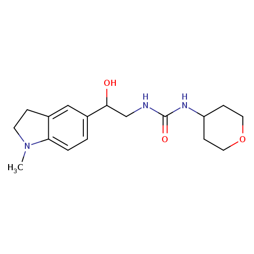 3-[2-hydroxy-2-(1-methyl-2,3-dihydro-1H-indol-5-yl)ethyl]-1-(oxan-4-yl)urea