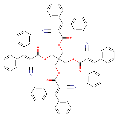 2-​Propenoic acid, 2-​cyano-​3,​3-​diphenyl-​, 1,​1'-​[2,​2-​bis[[(2-​cyano-​1-​oxo-​3,​3-​diphenyl-​2-​propen-​1-​yl)​oxy]​methyl]​-​1,​3-​propanediyl] ester
