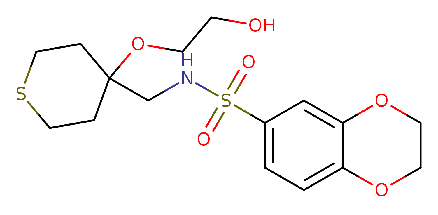 N-{[4-(2-hydroxyethoxy)thian-4-yl]methyl}-2,3-dihydro-1,4-benzodioxine-6-sulfonamide
