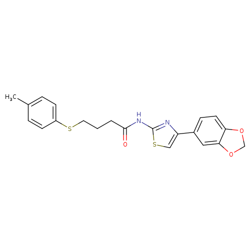 N-[4-(2H-1,3-benzodioxol-5-yl)-1,3-thiazol-2-yl]-4-[(4-methylphenyl)sulfanyl]butanamide