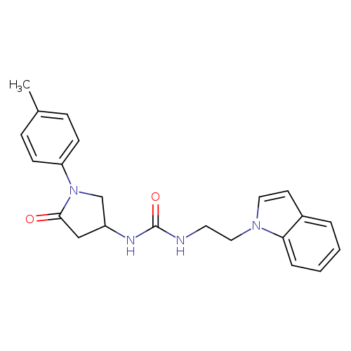 1-[2-(1H-indol-1-yl)ethyl]-3-[1-(4-methylphenyl)-5-oxopyrrolidin-3-yl]urea