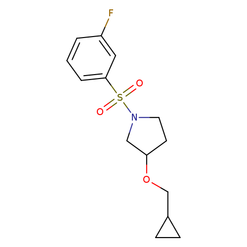 3-(cyclopropylmethoxy)-1-(3-fluorobenzenesulfonyl)pyrrolidine