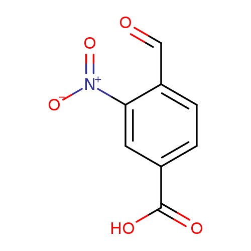Benzoic acid, 4-formyl-3-nitro- (9CI)