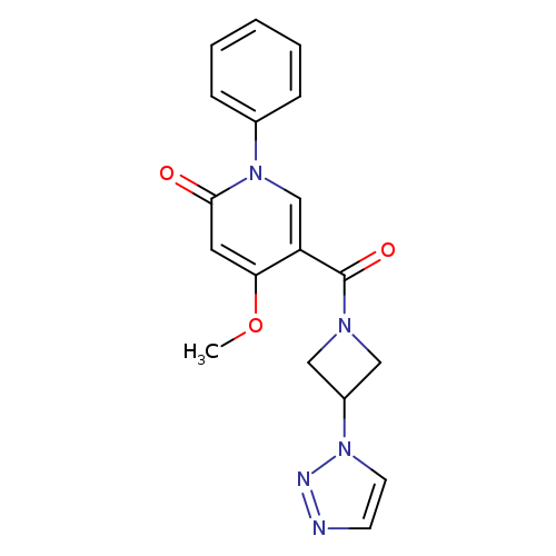 4-methoxy-1-phenyl-5-[3-(1H-1,2,3-triazol-1-yl)azetidine-1-carbonyl]-1,2-dihydropyridin-2-one