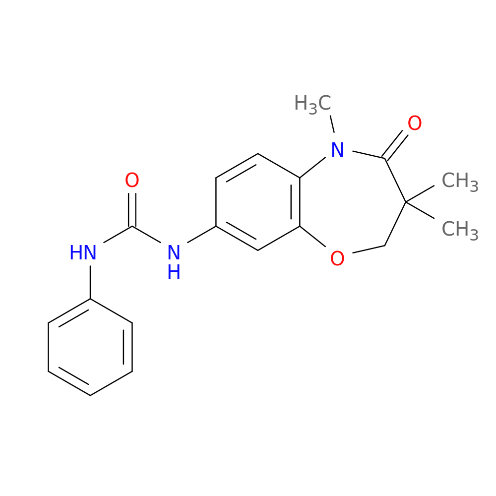 1-phenyl-3-(3,3,5-trimethyl-4-oxo-2,3,4,5-tetrahydro-1,5-benzoxazepin-8-yl)urea