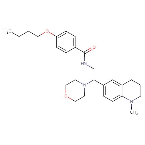 4-butoxy-N-[2-(1-methyl-1,2,3,4-tetrahydroquinolin-6-yl)-2-(morpholin-4-yl)ethyl]benzamide