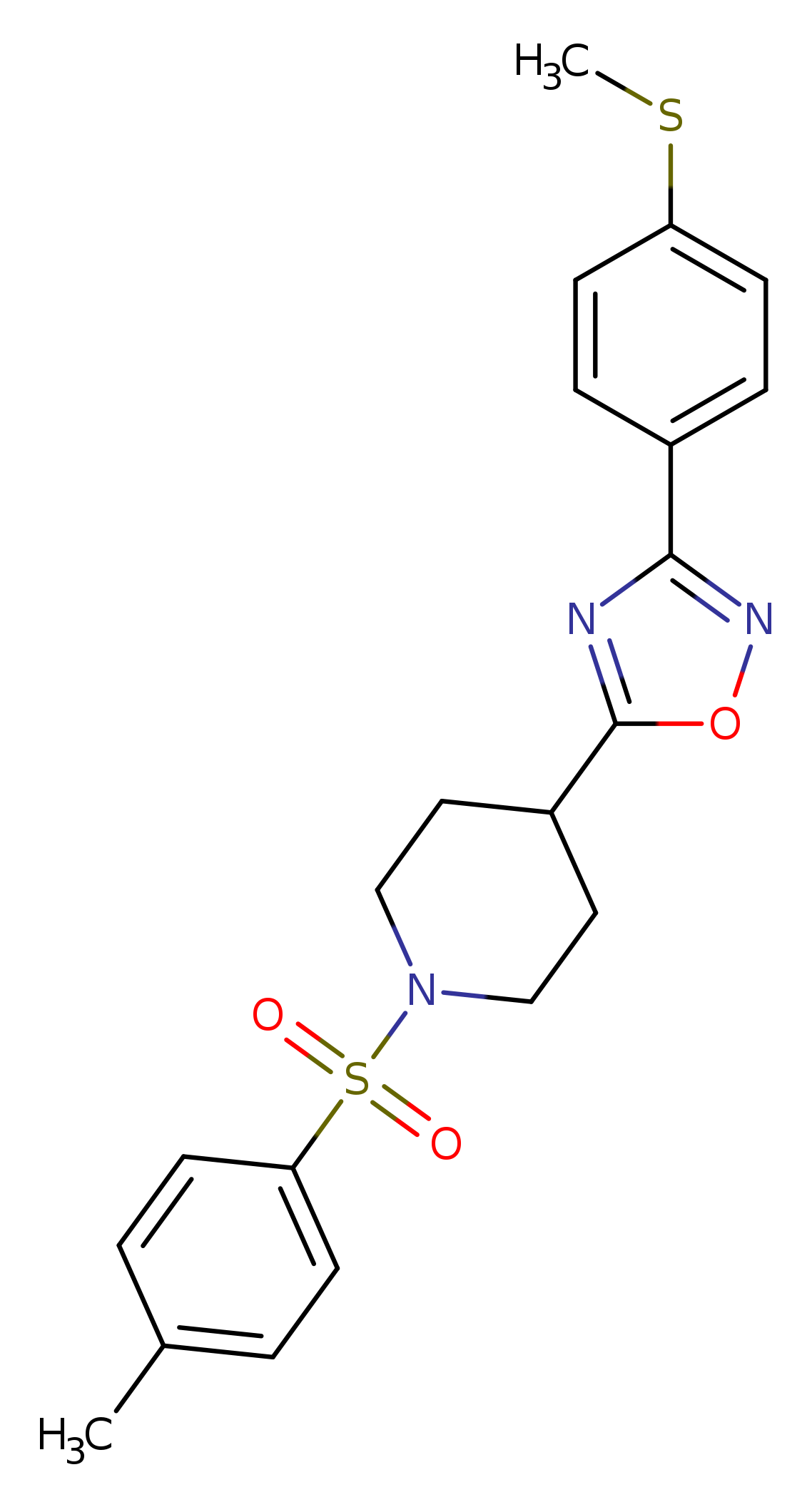 1-(4-methylbenzenesulfonyl)-4-{3-[4-(methylsulfanyl)phenyl]-1,2,4-oxadiazol-5-yl}piperidine