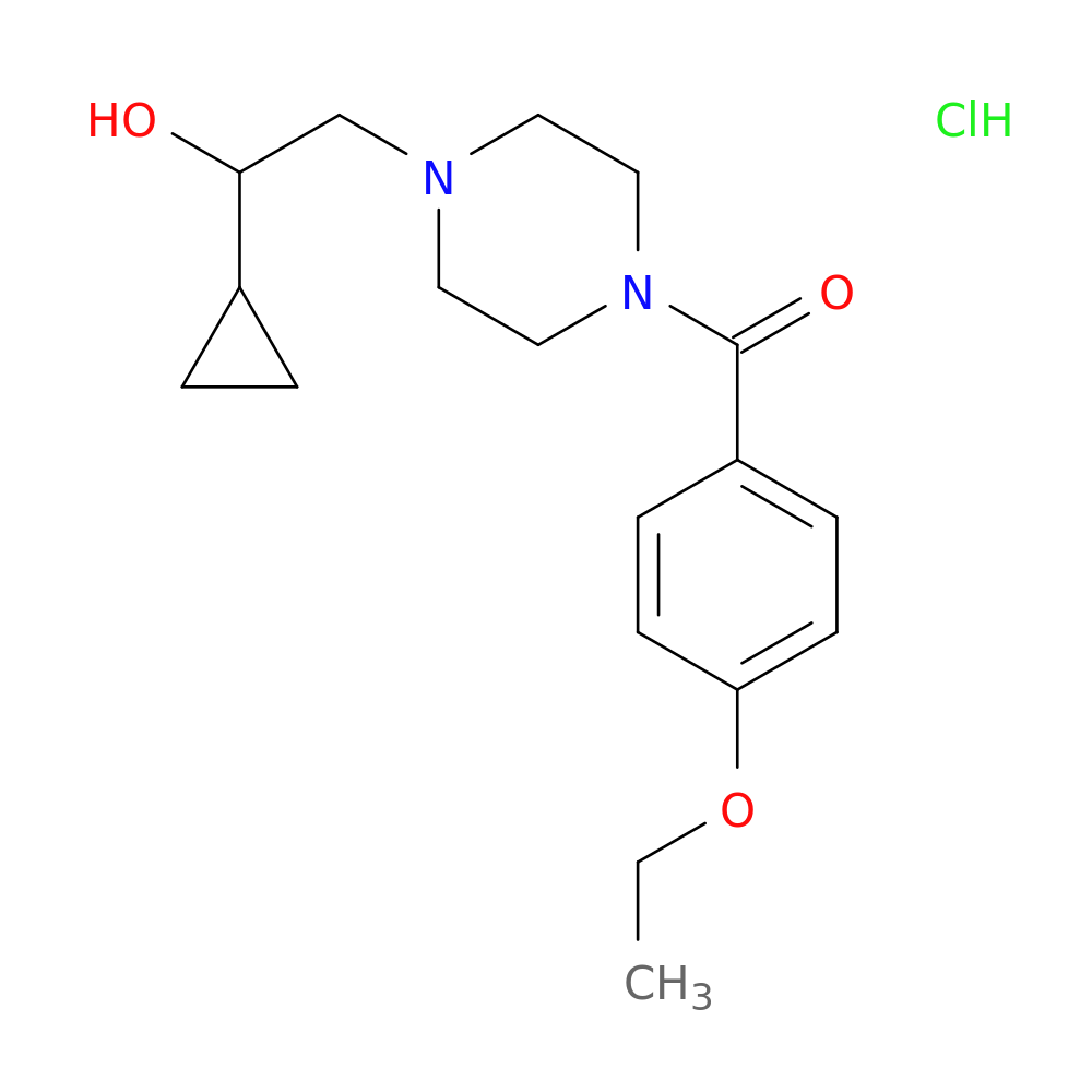 1-cyclopropyl-2-[4-(4-ethoxybenzoyl)piperazin-1-yl]ethan-1-ol hydrochloride